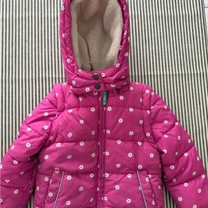 Mini Boden Pink Floral Kids Jacket